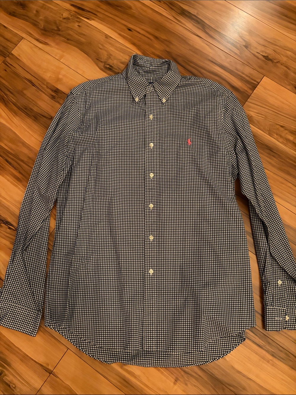 Ralph Lauren Polo Button-Front Navy Check Men's Shirt